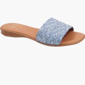 Andre Assous Light Blue Woven Sandals